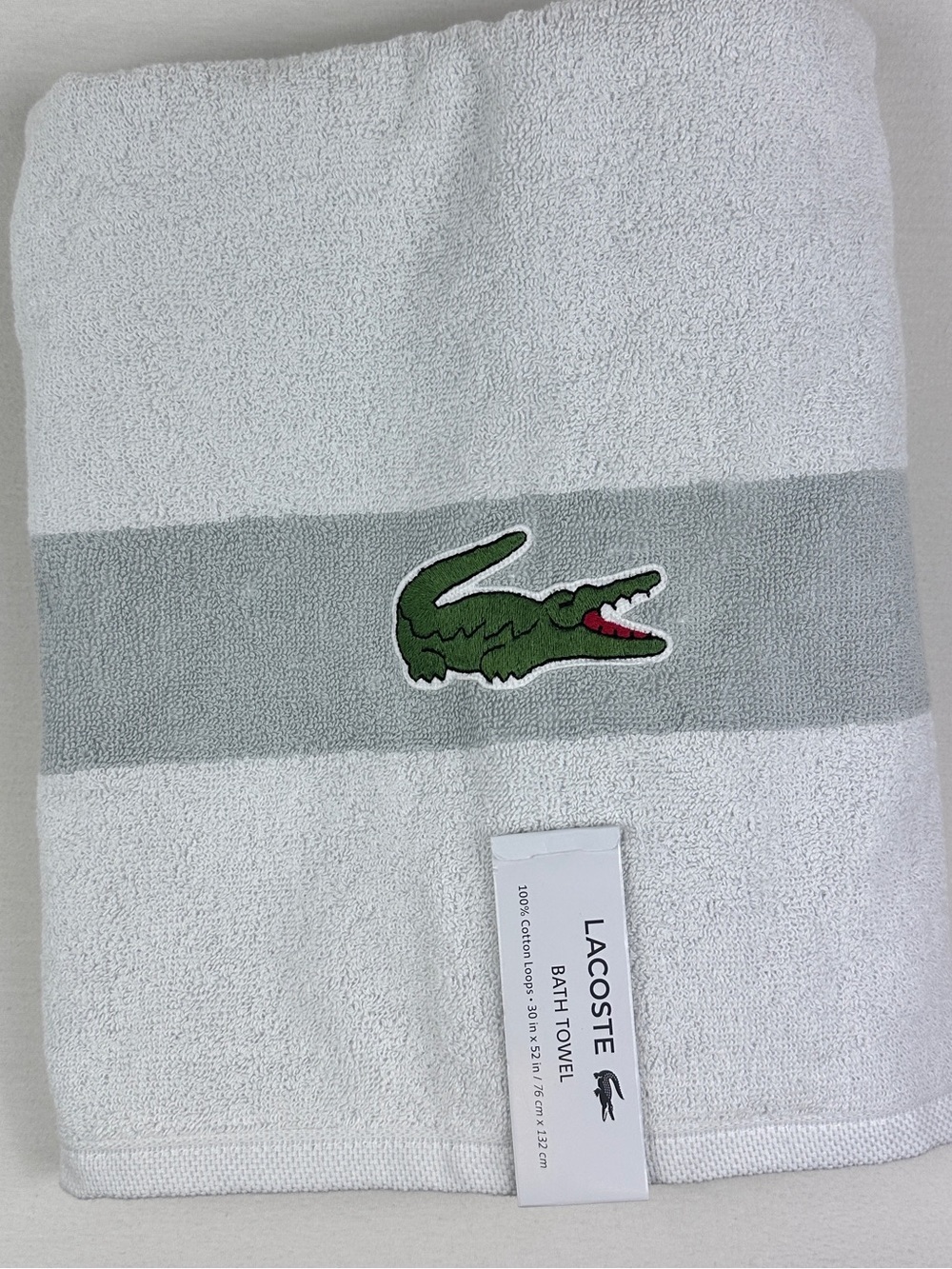 Bundle of 4 Lacoste Large Bath Spa Pool Towel 100% Cotton 30”x52” new - Picture 4 of 6
